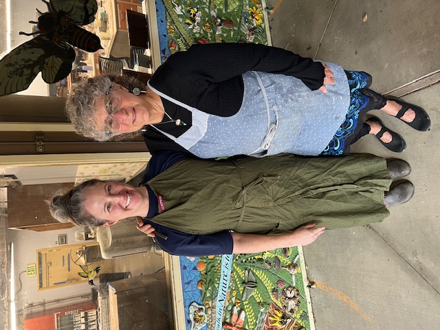 Entomologists-artists Emily Meineke (left) and Diane Ullman of the UC Davis Art-Science Fusion Program.