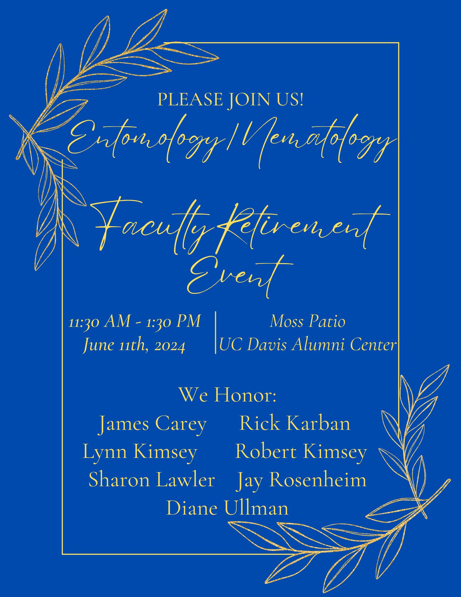 Invitaton to retirement event