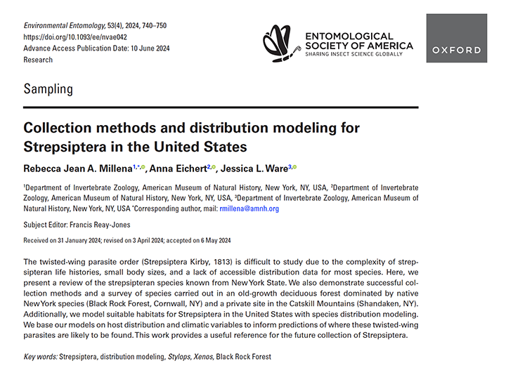 RJ Millena's research published in "Environmental Entomology'