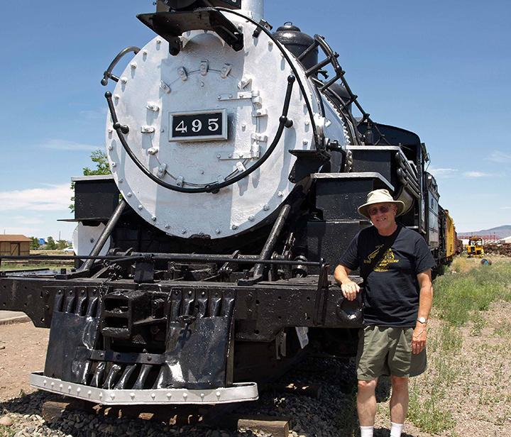 Ken Lorenzen in Antonito, Colo., during his last railroad trip with Bruce Eldridge in 2012. IPhoto by Bruce Eldridge)