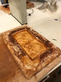 empty plaster mold