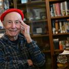 UC Davis distinguished professor Bruce Hammock in his office. (Photo by Kathy Keatley Garvey)