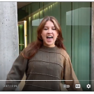  hEmma Vazquez delivering a rap on food waste. (Screen shot from her video)er video)