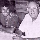 Professor Harry H. Laidlaw Jr. (right) with graduate student Rob Page, circa 1980.