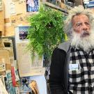 UC Davis distinguished professor emeritus Art Shapiro talks about his scientific research. (Photo by Kathy Keatley Garvey)