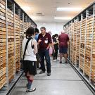 Visitors at the Lepidoptera collection, Bohart Museum of Entomology.