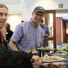 Nematologists Becky Westerdahl and Steve Nadler at retirement lunchon.
